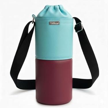 Imagem de Bolsa Térmica (TIFFANY COM VINHO) RAMIERE para Garrafa de 1,5 LITROS ml em Couro Sintético - Coleção Cores VERÃO 2026