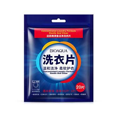 Imagem de 20UN Tabletes de Sabão para Lavagem Roupa Papel Lavanderia Detergente Roupas Fórmula Concentrada Limpeza Suave Perfumada Artigos Casa Ferramenta Viage