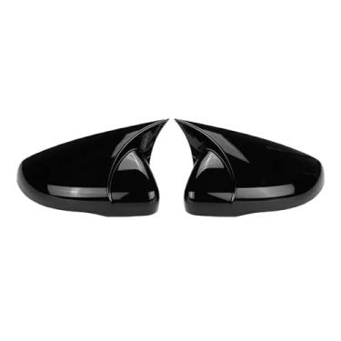 Imagem de Capa De Espelho Retrovisor Lateral Do Carro, Guarnição Externa Da Porta, Com Aspecto De Fibra De Carbono, Compatível Com VW Golf MK6 GTI GTD 2009-2013(Gloss Black)