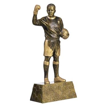 Imagem de Ｂｅｓｇａ Estátua de jogador de futebol, troféu, coleção de prêmios, ornamento de mesa, estatueta decorativa para armário, estante, lareira, escritório, Style C