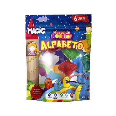 Imagem de Massinha de Modelar 6 Cores com 26 Moldes do Alfabeto e 1 Rolinho