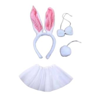 Imagem de Kit Fantasia Coelho Adulto – Tiara + Saia de Tule para Carnaval e Festas
