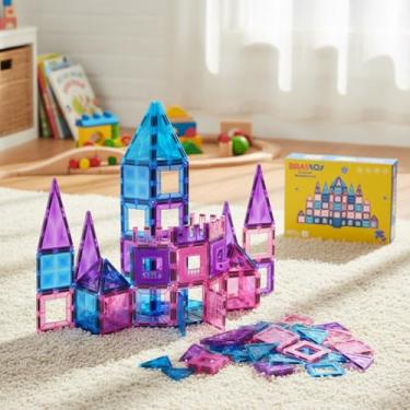 Imagem de Brastoy Blocos de Montar Magnéticos Infantil Construção Brinquedo (102 Peças)