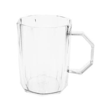 Imagem de Conjunto 4 Canecas Transparente Moderna Com Relevo 500ml