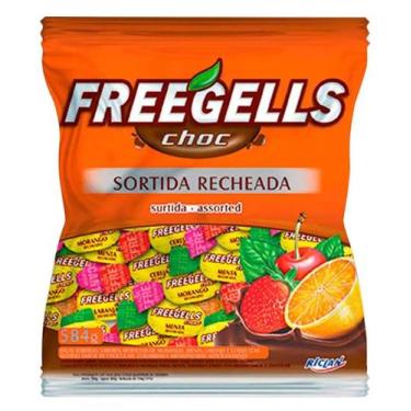 Imagem de Bala freegells choco sortida recheada 475 g