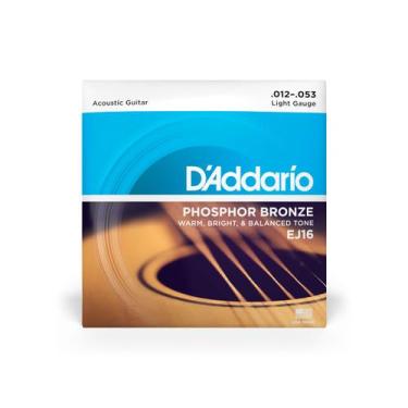 Imagem de Cordas Para Violão Aço D Addario Phosphor Bronze Ej16 .012-.053 F108