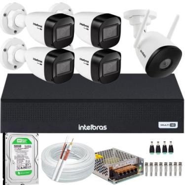 Imagem de Kit 4 Câmeras Intelbras 1220 Full Color Dvr Intelbras 4 Ch 1004c + 1 C