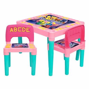 Imagem de Mesa Infantil 2 Cadeiras Com Letras Números E Encaixe - Toys 2u