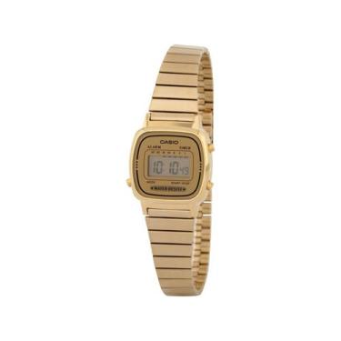 Imagem de RELÓGIO CASIO FEMININO DIGITAL DOURADO MINI LA670WGA-9DF Cor da correi