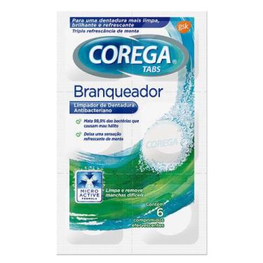 Imagem de Corega Tabs Limpador De Dentadura Branqueador Com 6 Comprimidos Eferve