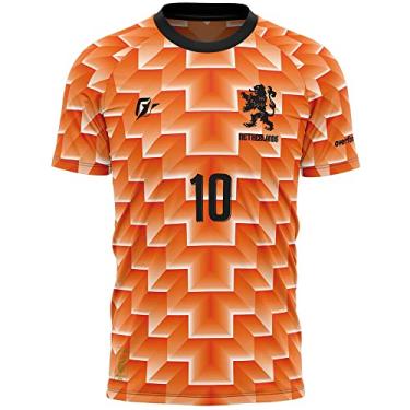 Imagem de Camiseta Filtro UV Holanda Copa Torcedor Retrô Euro 1988
