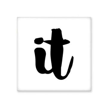 Imagem de Pedra de parede com citação elegante, azulejo de cerâmica brilhante para banheiro e cozinha