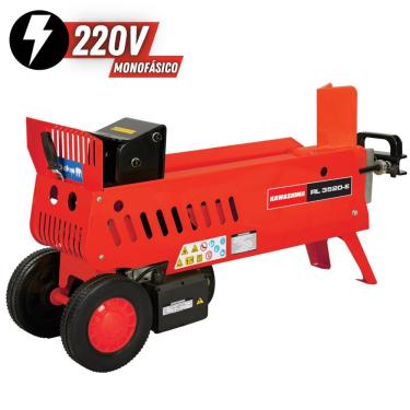 Imagem de Rachador De Lenhas Kawashima RL3520E Elétrico Monofásico 3HP 220V 3400rpm Com Força de Corte de 7 Toneladas Para Toras de 32cm de Diâmetro
