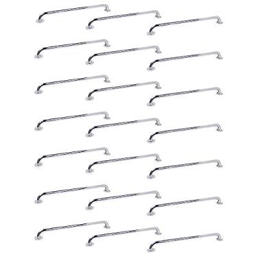 Imagem de Alça de Apoio Barra 70cm Inox Kit 20 Unidades Acessibilidade Idoso Cadeirante Deficiente Banheiro Box Corrimao Parede Segurança