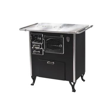 Imagem de Fogão A Lenha C/forninho Dir Preto Fornos Pinhal Alumínio N2