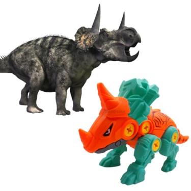 Imagem de Dino Monta e Desmonta Azul Brinquedinho Infantil Dino Dinossauro De Montar E Desmontar
