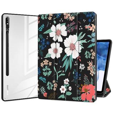 Imagem de Batianda Capa projetada para Samsung Galaxy Tab S9 Plus 12,4 polegadas modelo 2023 (SM-X810/X816/X818) com suporte para caneta S, capa de tablet à prova de choque com capa traseira transparente