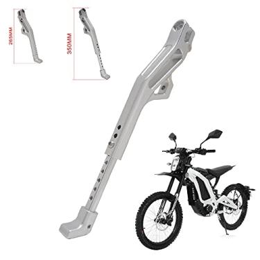 Imagem de Sur Ron Kickstand, suporte lateral de motocicleta liga de alumínio CNC ajustável para Sur Ron Light Bee S/X Segway X160/X260 prata