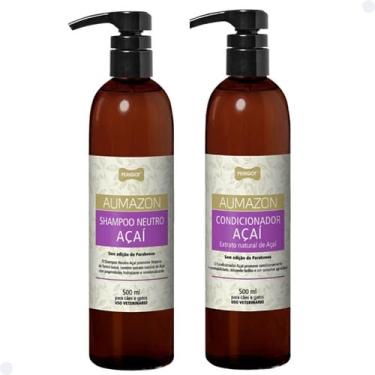 Imagem de Kit Shampoo E Condicionador Aumazon Açaí 500ml Cães E Gatos Perigot