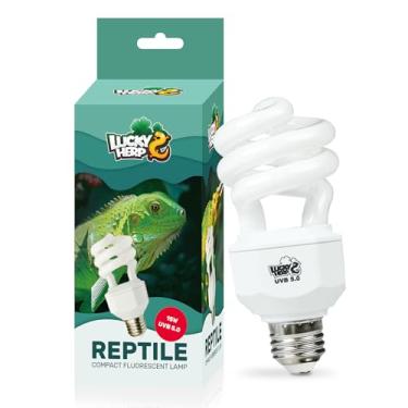 Imagem de LUCKY HERP Lâmpada fluorescente compacta UVA UVB 5.0, lâmpada fluorescente compacta UVB 100, luz UVB para répteis 15W, lâmpada de répteis UVA UVB, lâmpada UVB para répteis, camaleões, lagartos,