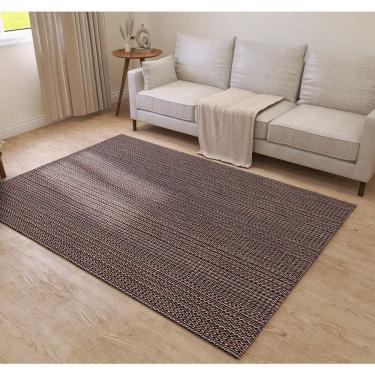 Imagem de Tapete Sala Quarto Lavavel Luxo Antiderrapante 140x200 Marrom Cipó