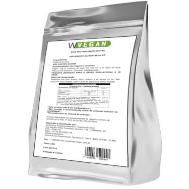 Imagem de W Vegan Rice Protein 1Kg Sabor Baunilha 1 Kilo Quilo Wvegan Proteina De Arroz Vegano