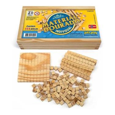 Imagem de Material Dourado Individual 111 Peças - Educativo Pedagógico - Jottpla