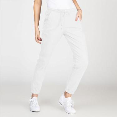 Imagem de Calça Jogger Jeans Confort Colors Com Elástico - Bloom, Branco, 36