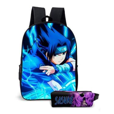 Imagem de Kit Mochila Escolar Com Estojo Infantil Naruto Volta Às Aula - Thuco G