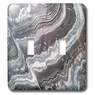 Imagem de 3dRose lsp_252653_2 Imagem dos rios de granito marrom e cinza - Interruptor duplo