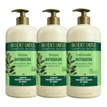Imagem de kit 2 Shampoo 1 Condicionador Antiqueda Jaborandi 1 L Bio Extratus-Unissex