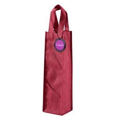 Imagem de Sacola para Garrafa em TNT Premium 10x33cm Posh TopGet, Bordô