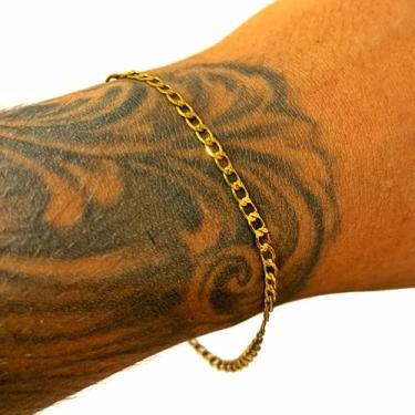 Imagem de Pulseira Masculina Grumet Fininha Bracelete Banhada Ouro - Azmar SemiJ
