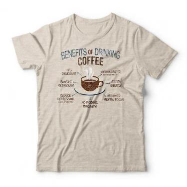 Imagem de Camiseta Coffee Benefits Studio Geek, G, Mescla banana