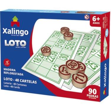 Imagem de Jogo de Bingo Loto com 48 Cartelas e Pedras de Madeira - Xalingo