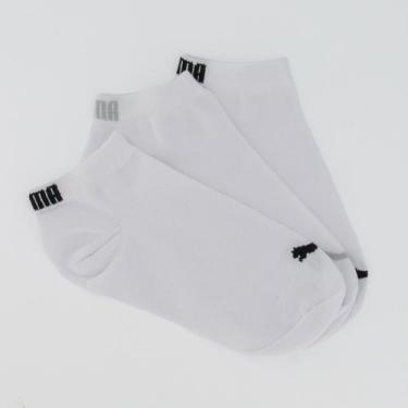 Imagem de Kit Meia Puma Sapatilha 3 Pares Cano Curto Feminina, 34-39