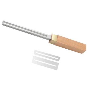 Imagem de Luwecf Guitarra Fret Crowning Arquivo Fret Edge arquivos Luthier Tools 4 Bordas para Ukuleles Bandolim, Amarelo