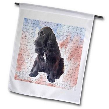Imagem de 3dRose Bandeira de jardim Black Cocker Spaniel, 30,48 x 45,72 cm