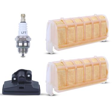 Imagem de Atunee 2 peças de filtro de ar MS250 para motosserra Stihl 021 023 025 MS210 MS230 MS250 MS250C MS210C MS230C MS 250 230 210 com filtro de combustível substituição de vela de ignição 1123 120 1613