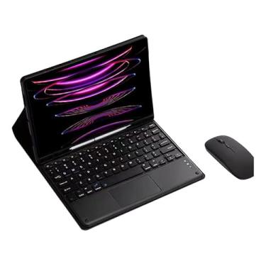 Imagem de Capa Tablet + teclado removível + Mouse Para Samsung Tab S7/S8 T870/875/X700/X706 (Preto, teclado de toque)