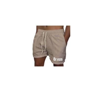 Imagem de Short Masculino Linho Casual Estampado Dream Tendencia - Maravs, m, Be