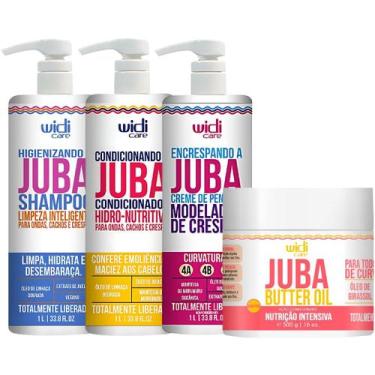 Imagem de Kit Juba Shampoo Condicionador Mascara Butter Oil E Encrespando A Juba