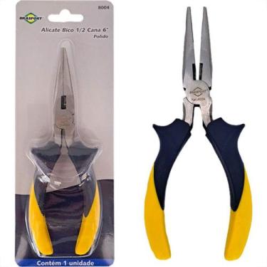 Imagem de Alicate Bico Meia Cana Brasfort 6'' Profissional Polido - 8004 - BRASF