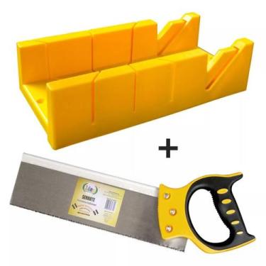 Imagem de Kit Gabarito Caixa Meia Esquadria Serrote Costa 12' Madeira Construção