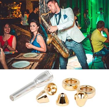 Imagem de Bocal de Trompete, Porta -voz de Trompete de Prata de Latão, Bocal Mellophone Com 3C 2C Bocalista de Buzina de 3b Horn Parte para Iniciantes e Jogadores Profissionais
