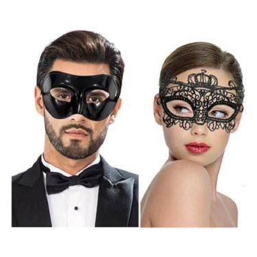 Imagem de Kit C/ 02 Máscaras Baile Festas 50 Tons de Cinza - CM Presentes e Fant