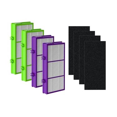 Imagem de Nispira AER1 (2) HAPF300AP Performance Plus + (2) HAPF300AHD Allergan para purificador de ar Holmes HAP242-NUC HAPF30AT HAPF300AP-UR4 HAPF300AHD-UR4, 4 pré-filtros HEPA 4 de carbono.
