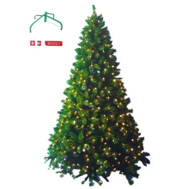 Imagem de Árvore de Natal Permanente 2,10m Verde 1097 Hastes 290 Leds Bivolt