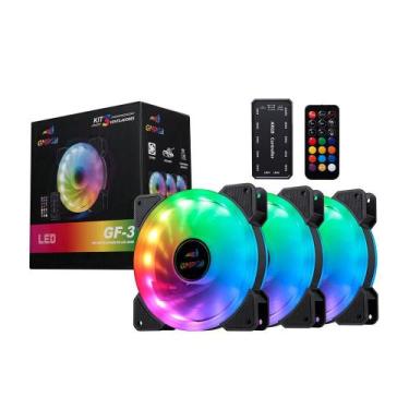 Imagem de Kit Com 3 Coolers Gamer Ventilador De Resfriamento LED ARGB 120MM - GM