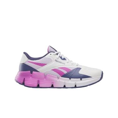 Imagem de Reebok Tênis infantil Royal Prime 2.0 com duas alças para bebês e meninas, Calçado branco/baga fosco/azul Y2k, 22
